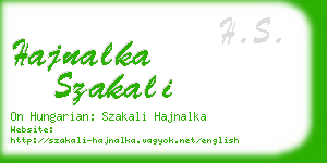 hajnalka szakali business card